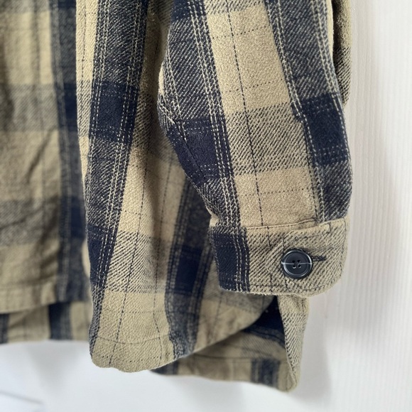NWT Lucky Brand Oversized Flannel Shirt XL Green - Picture 7 of 12